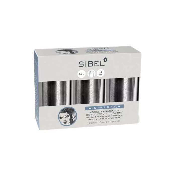 Sibel Aluminium Folie 3 Rollen 12mu 12CMx100M